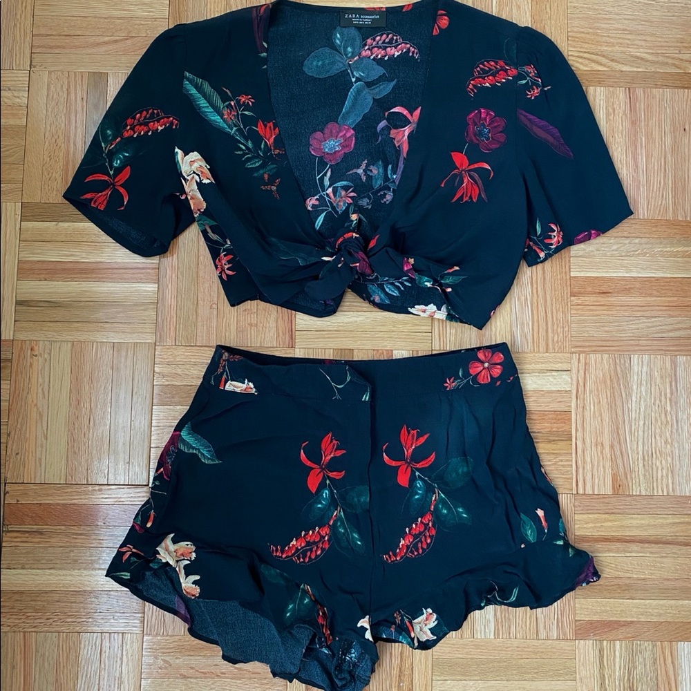 Zara floral 2 piece set